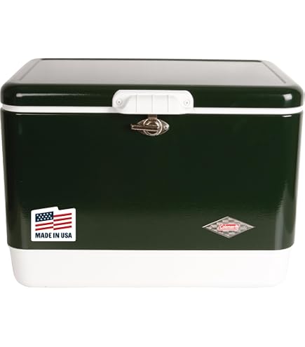 Coleman 120周年 54QT STEEL BELTED COOLER Amazon.com : Coleman Vintage 54qt Steel Belted Cooler, Keeps Ice